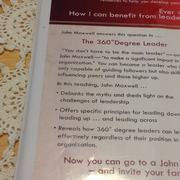 John Maxwell cd and dvd set, 360 degree leader - Picture 4 of 5